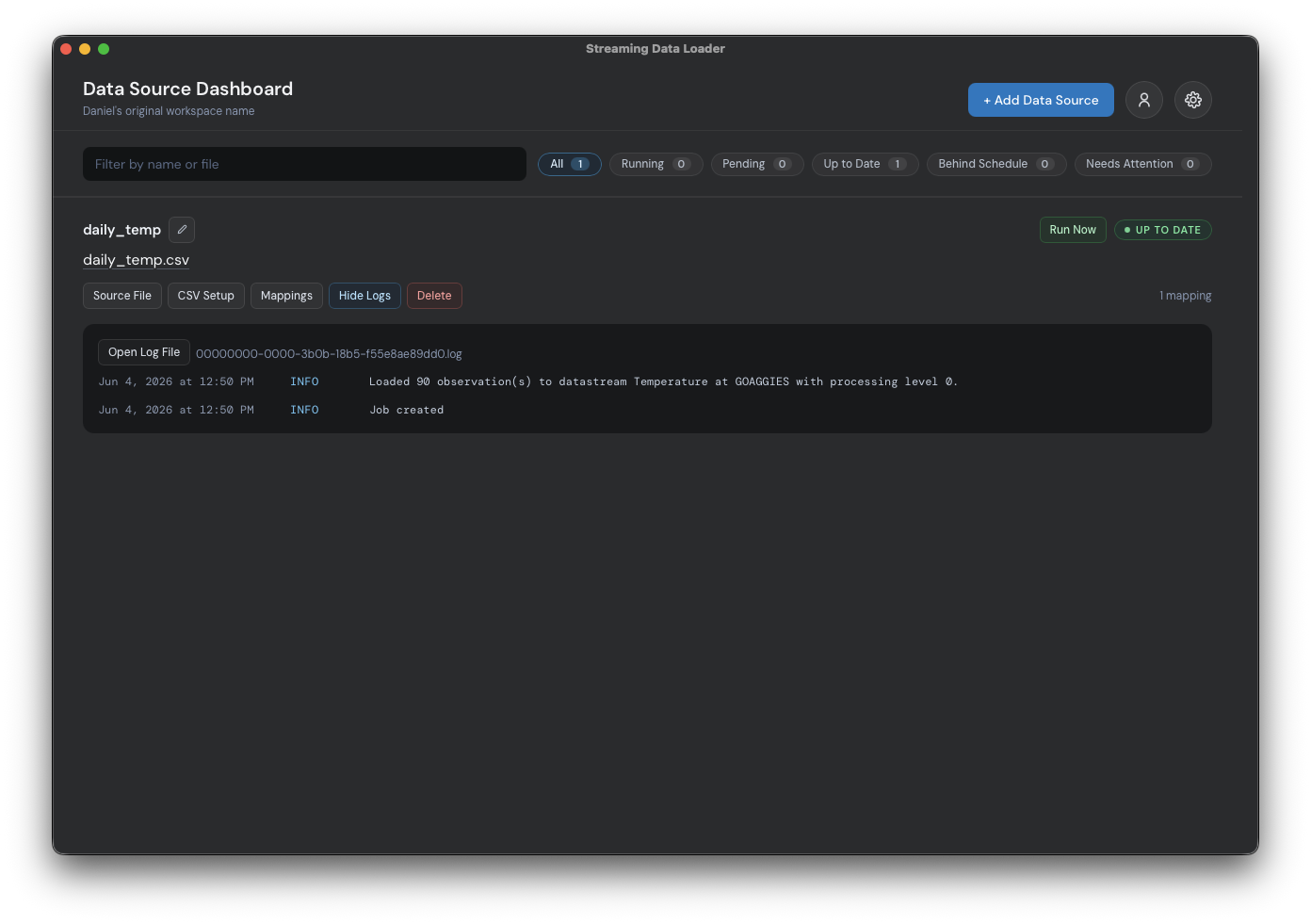 streaming data loader