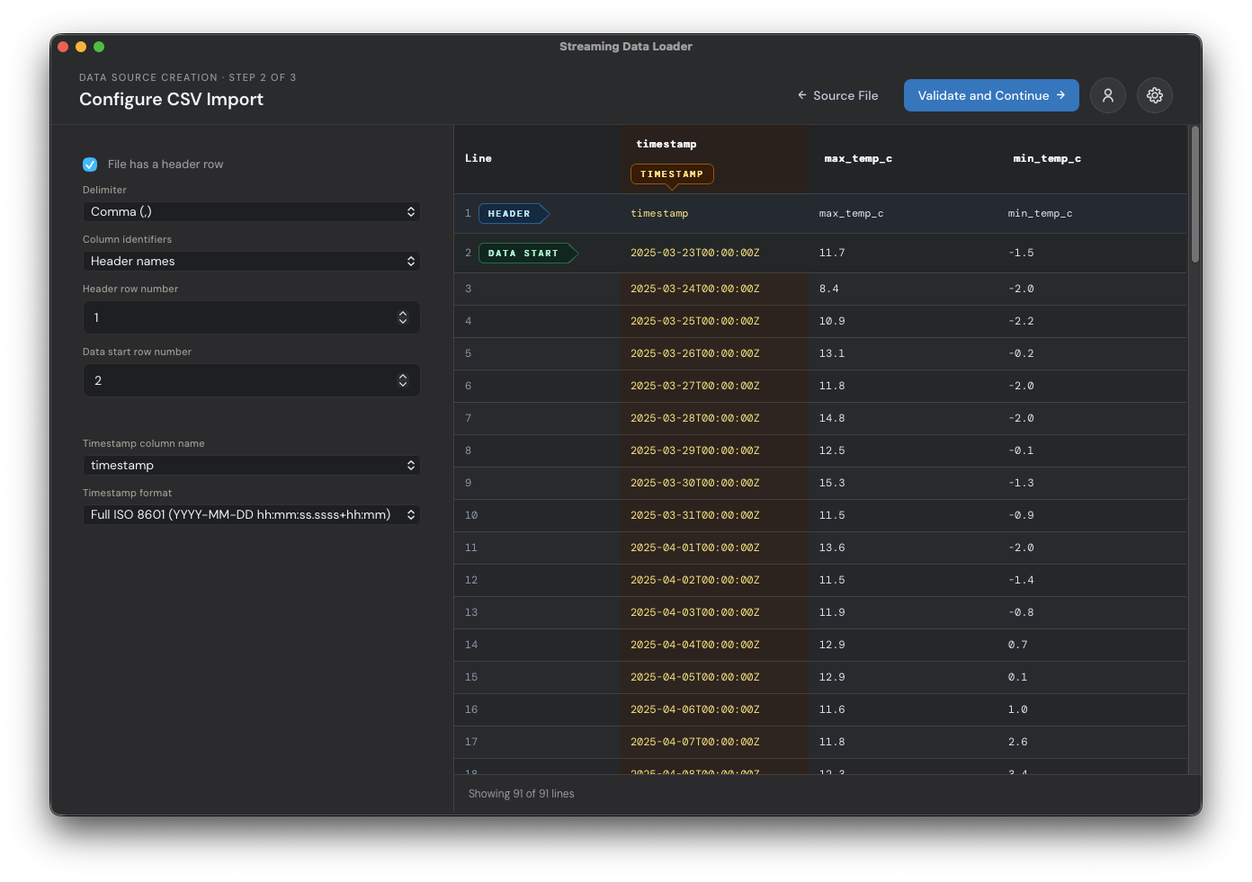 streaming data loader