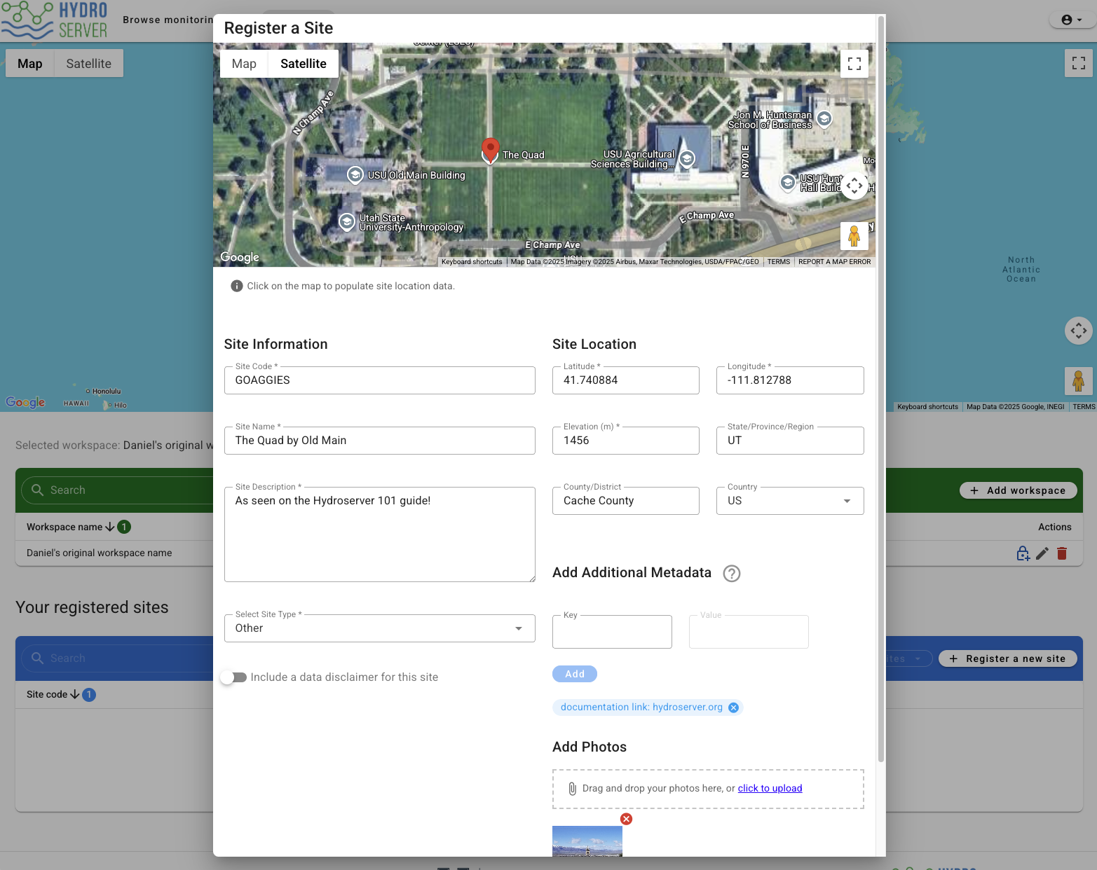 Site form