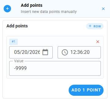 Add points panel