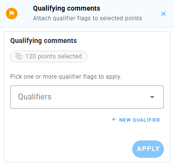 Qualifying comments panel